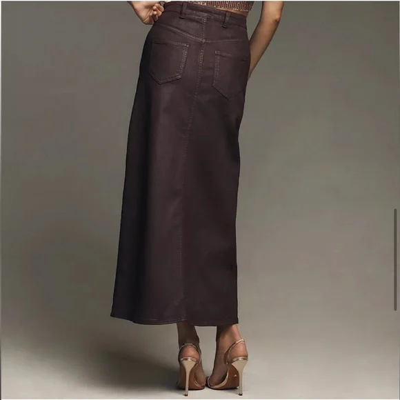 pilcro Madi Front Slit Denim Skirt - Picture 3 of 6